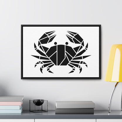 Geometric Crab Design - Gallery Canvas Wraps, Horizontal Frame