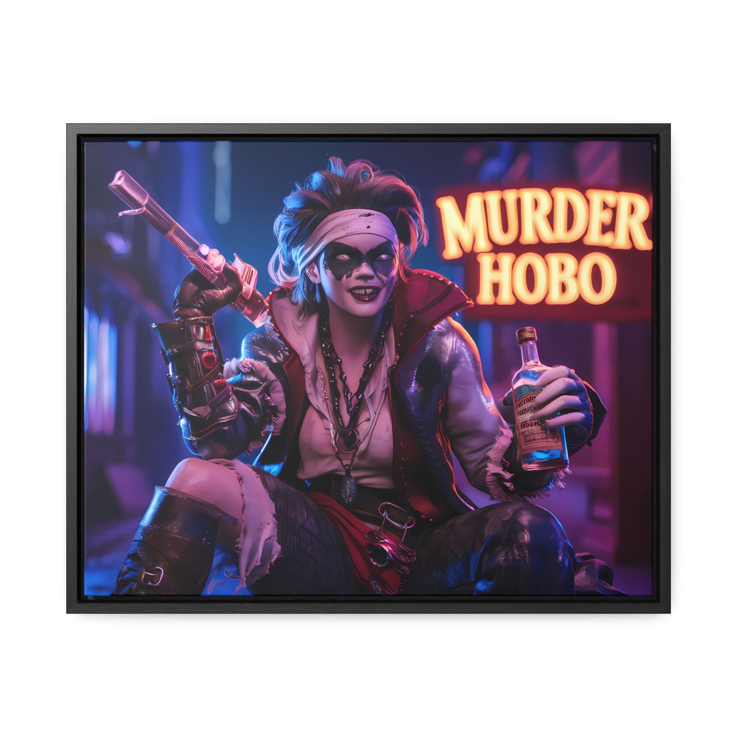 Neon Anarchy - Gallery Canvas Wraps, Horizontal Frame