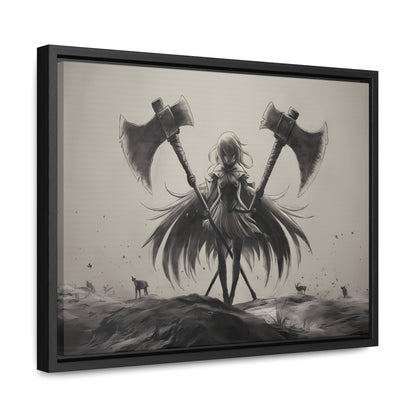 "Abyssal Valkyrie" - Gallery Canvas Wraps, Horizontal Frame