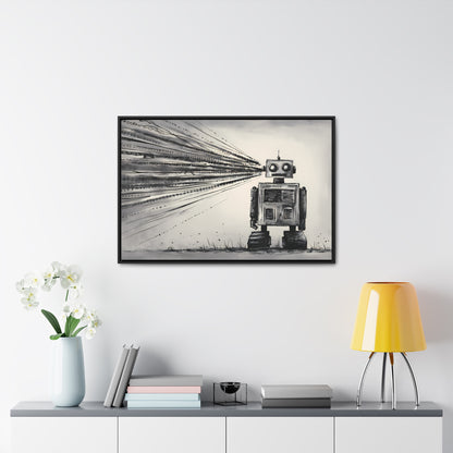 Echoes of the Machine Mind - Gallery Canvas Wraps, Horizontal Frame