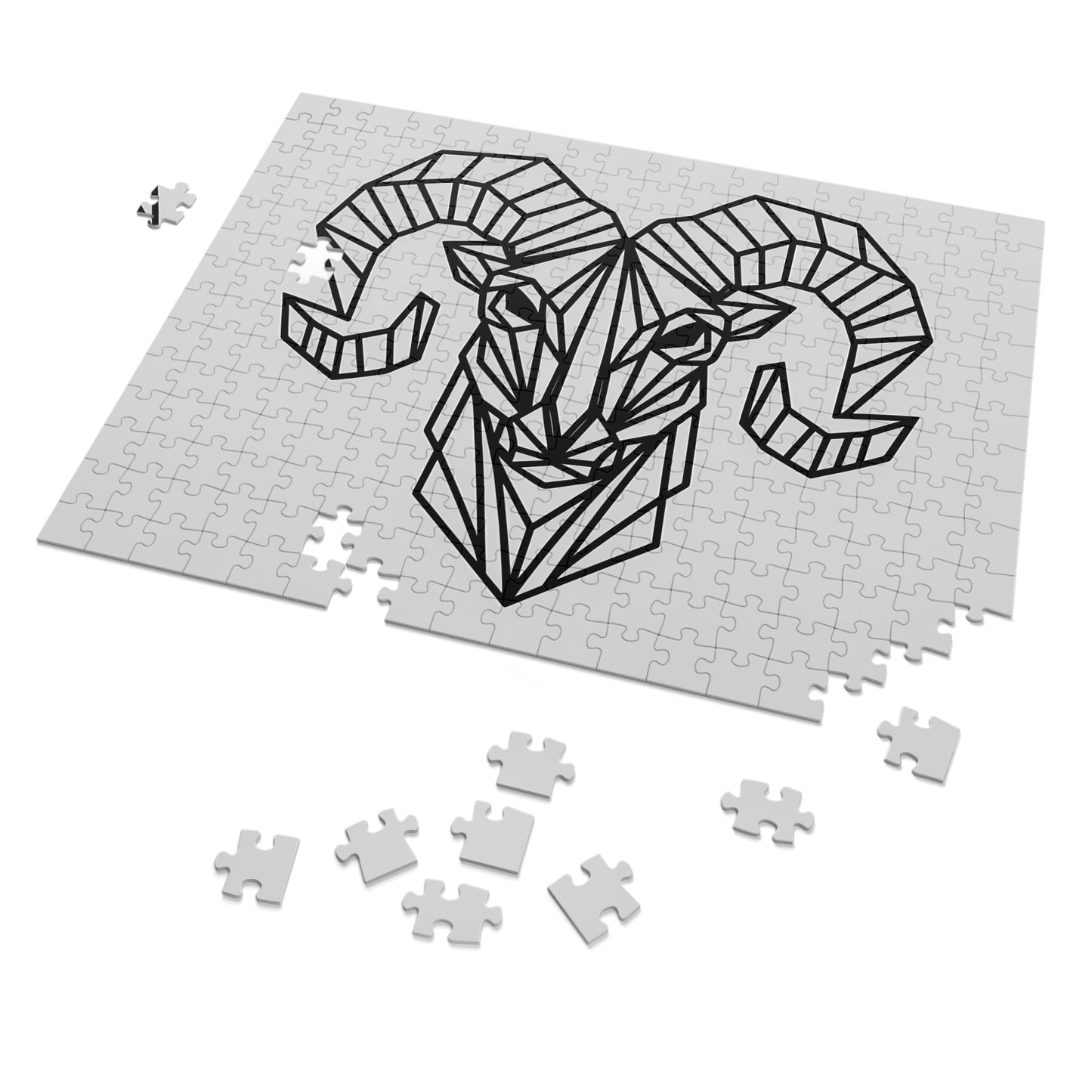 Geometric Ram's Head - Jigsaw Puzzle (30, 110, 252, 500,1000-Piece)