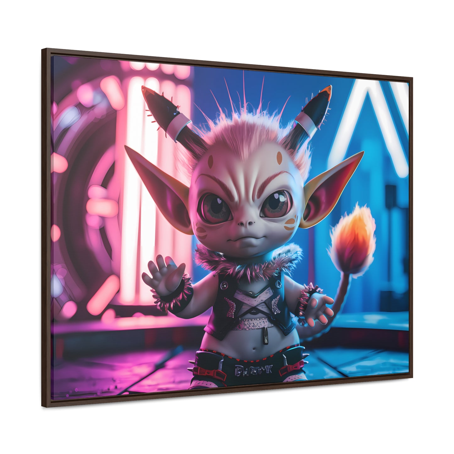 Neon Punk Guardian - Gallery Canvas Wraps, Horizontal Frame