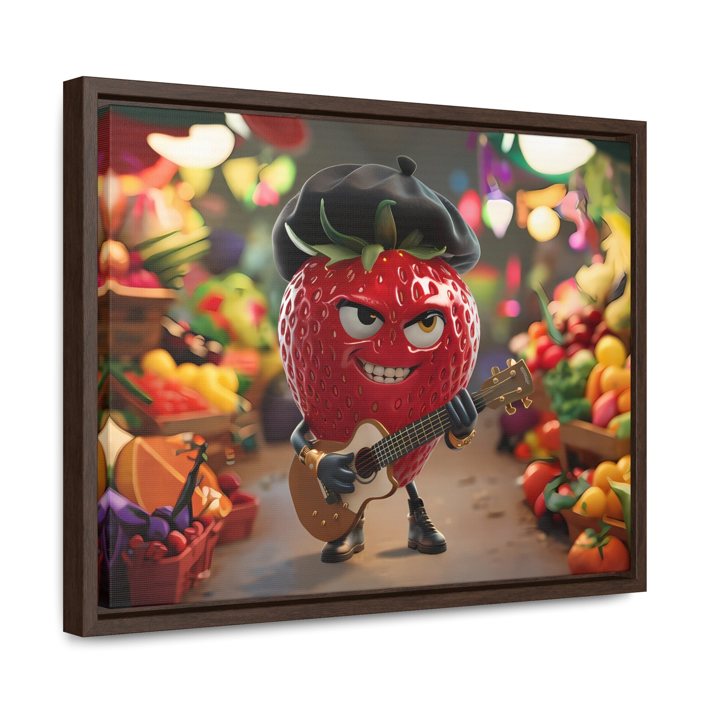 Strawberry Serenade in the Market - Gallery Canvas Wraps, Horizontal Frame