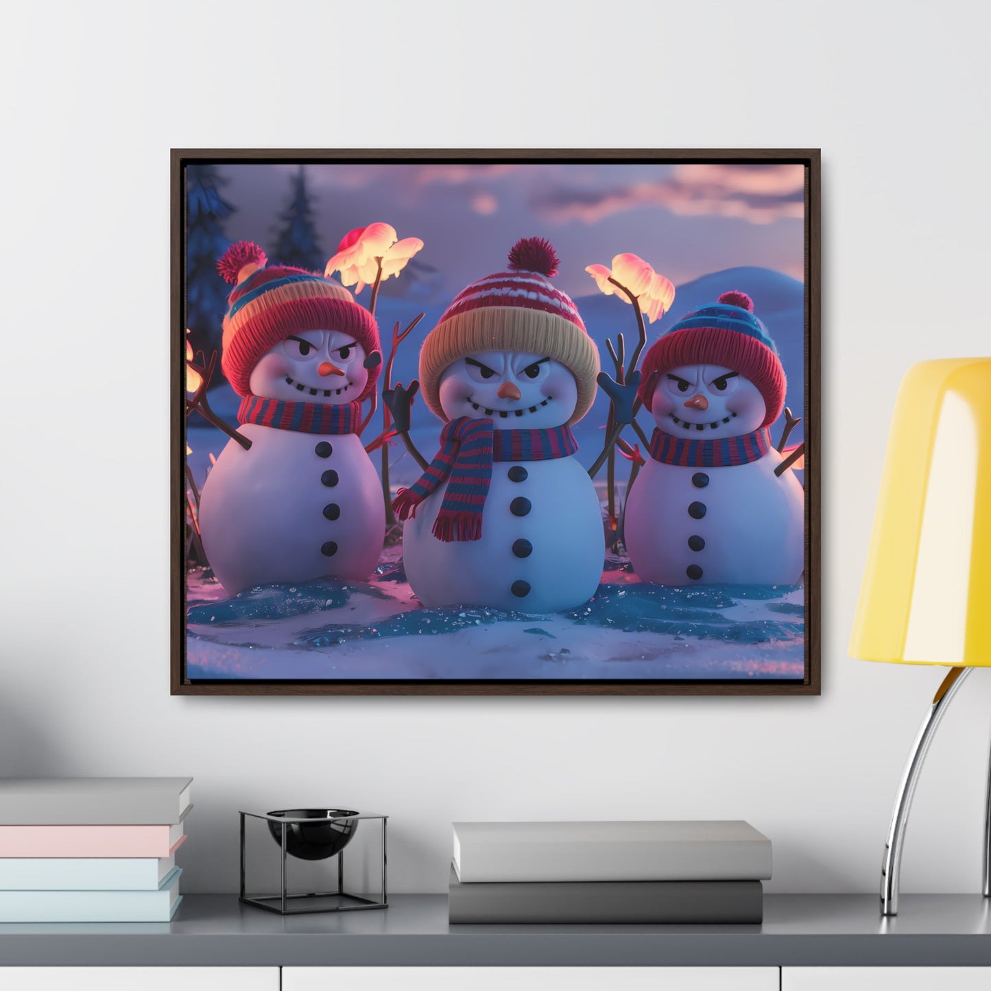 Frosty Troublemakers - Gallery Canvas Wraps, Horizontal Frame