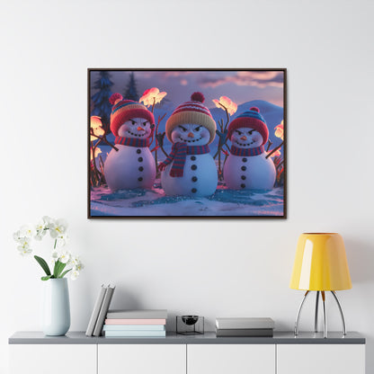 Frosty Troublemakers - Gallery Canvas Wraps, Horizontal Frame