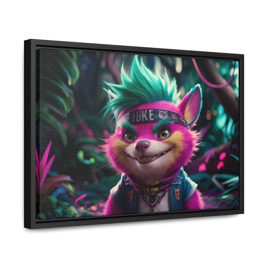 Rebel of the Neon Jungle - Gallery Canvas Wraps, Horizontal Frame