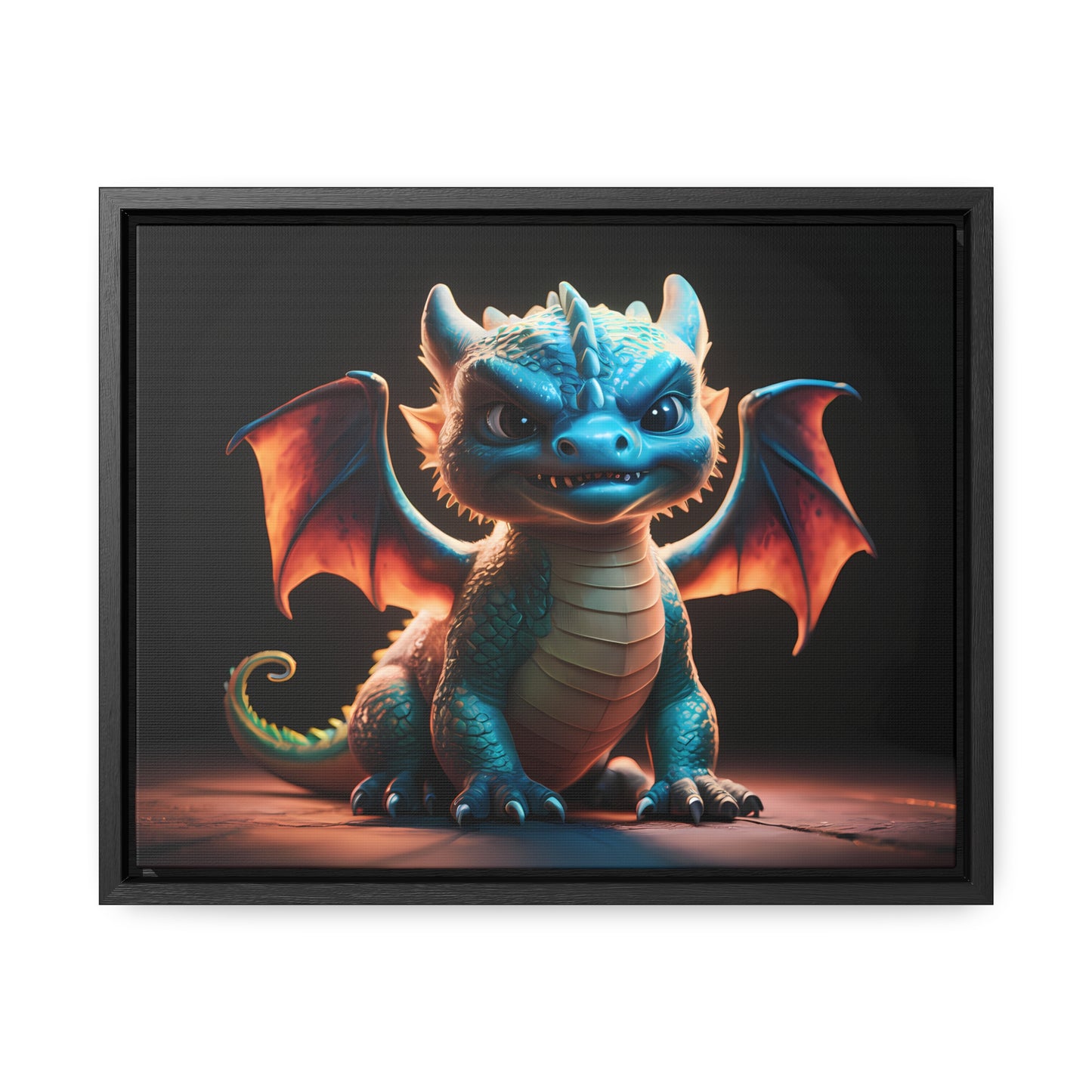 Fierce Baby Dragon Guardian - Gallery Canvas Wraps, Horizontal Frame