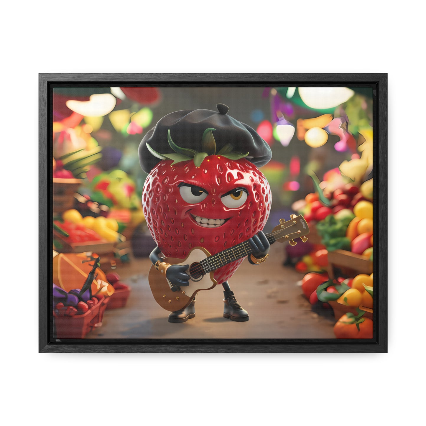 Strawberry Serenade in the Market - Gallery Canvas Wraps, Horizontal Frame