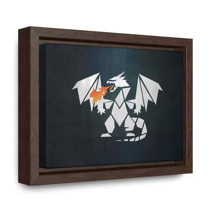 Origami Dragon Flame - Gallery Canvas Wraps, Horizontal Frame