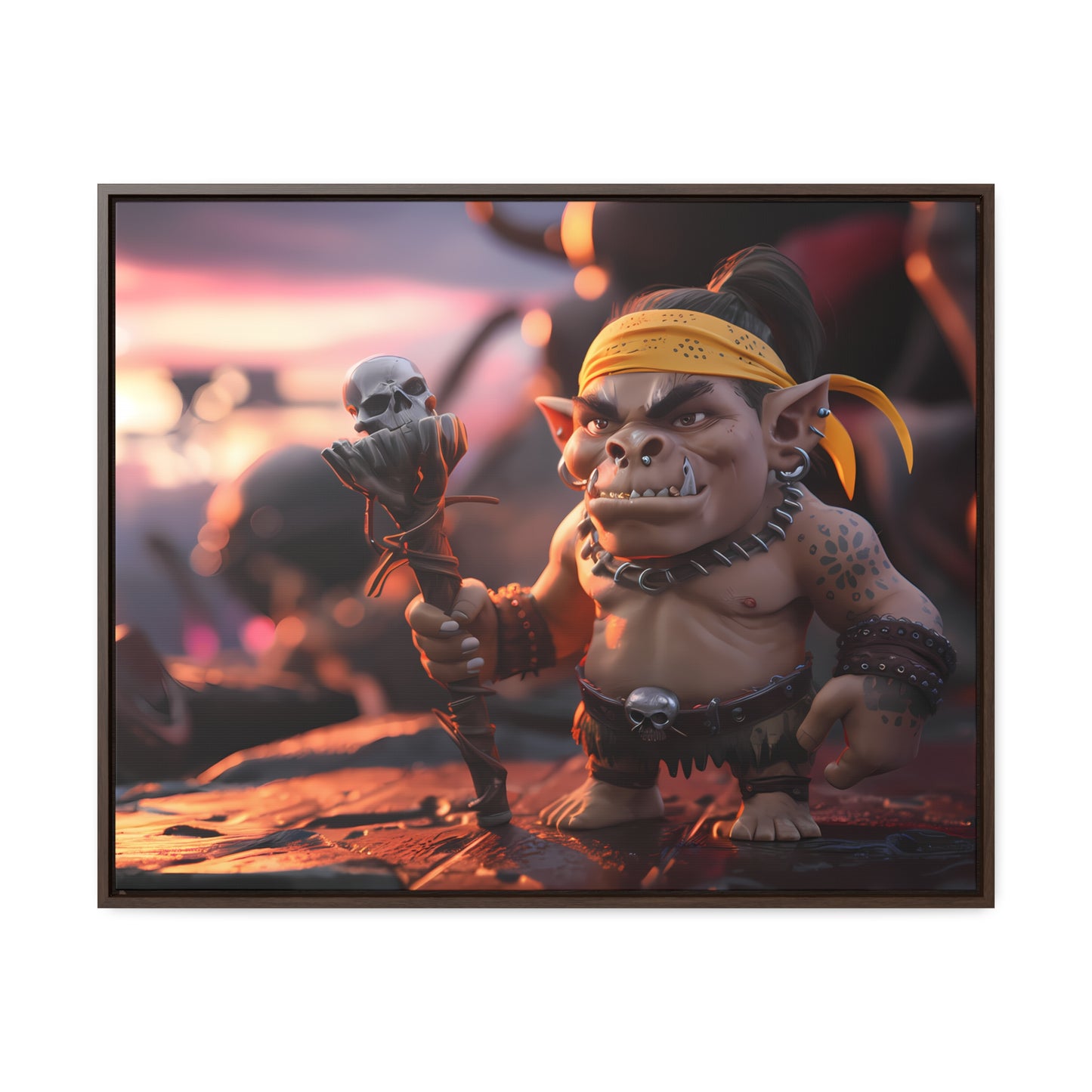 Goblin Warlord at Sunset - Gallery Canvas Wraps, Horizontal Frame