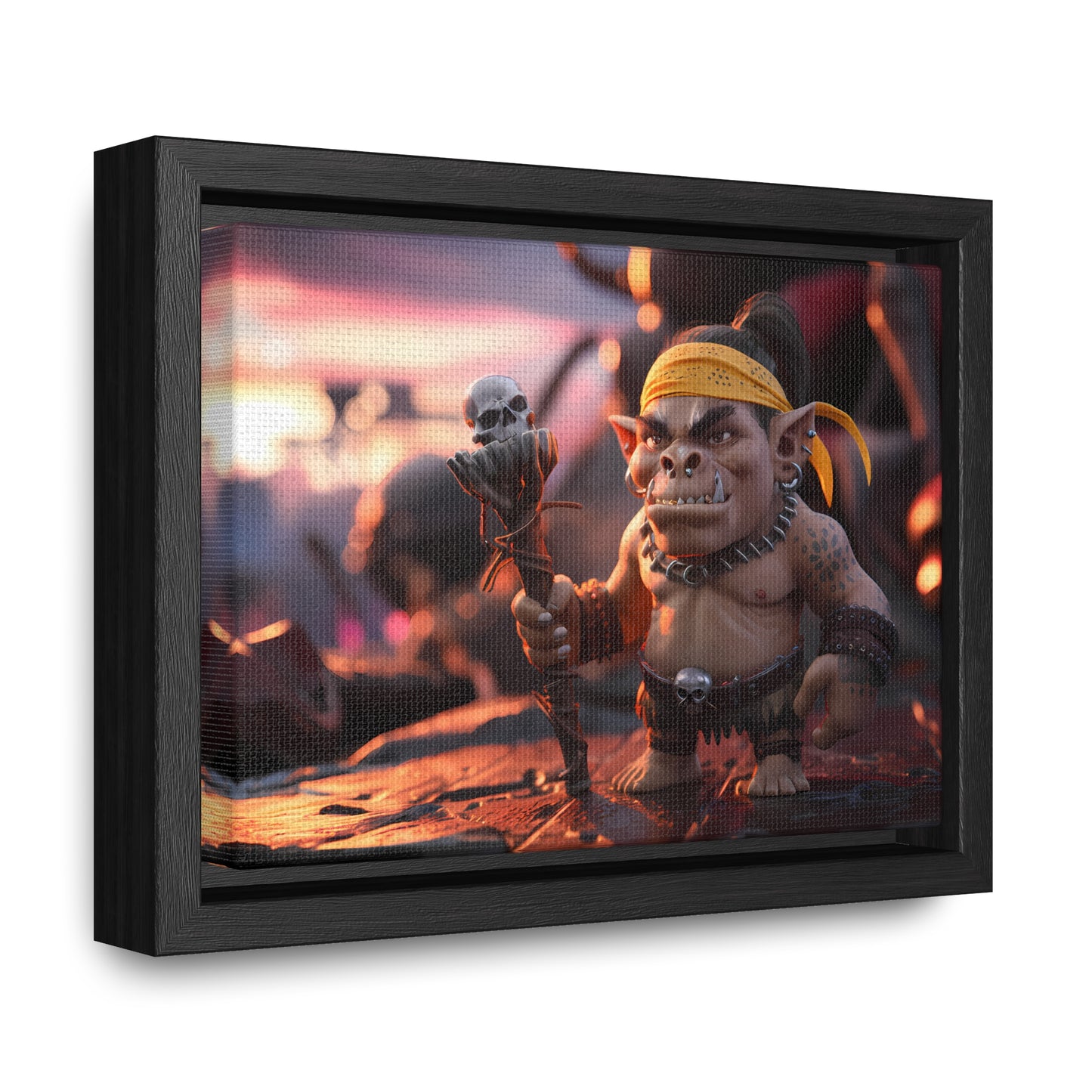 Goblin Warlord at Sunset - Gallery Canvas Wraps, Horizontal Frame