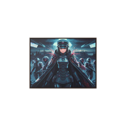 Cybernetic Enforcer: Rise of the Neon Syndicate - Gallery Canvas Wraps, Horizontal Frame