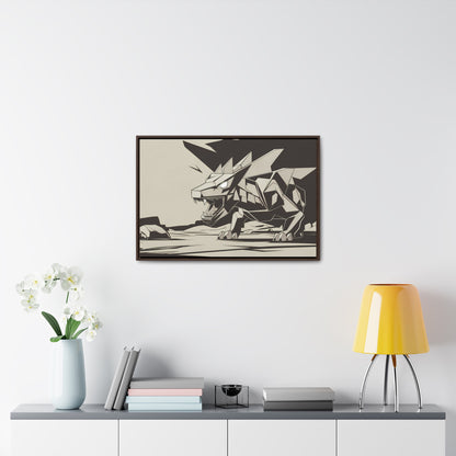 Raging Stone Guardian - Gallery Canvas Wraps, Horizontal Frame