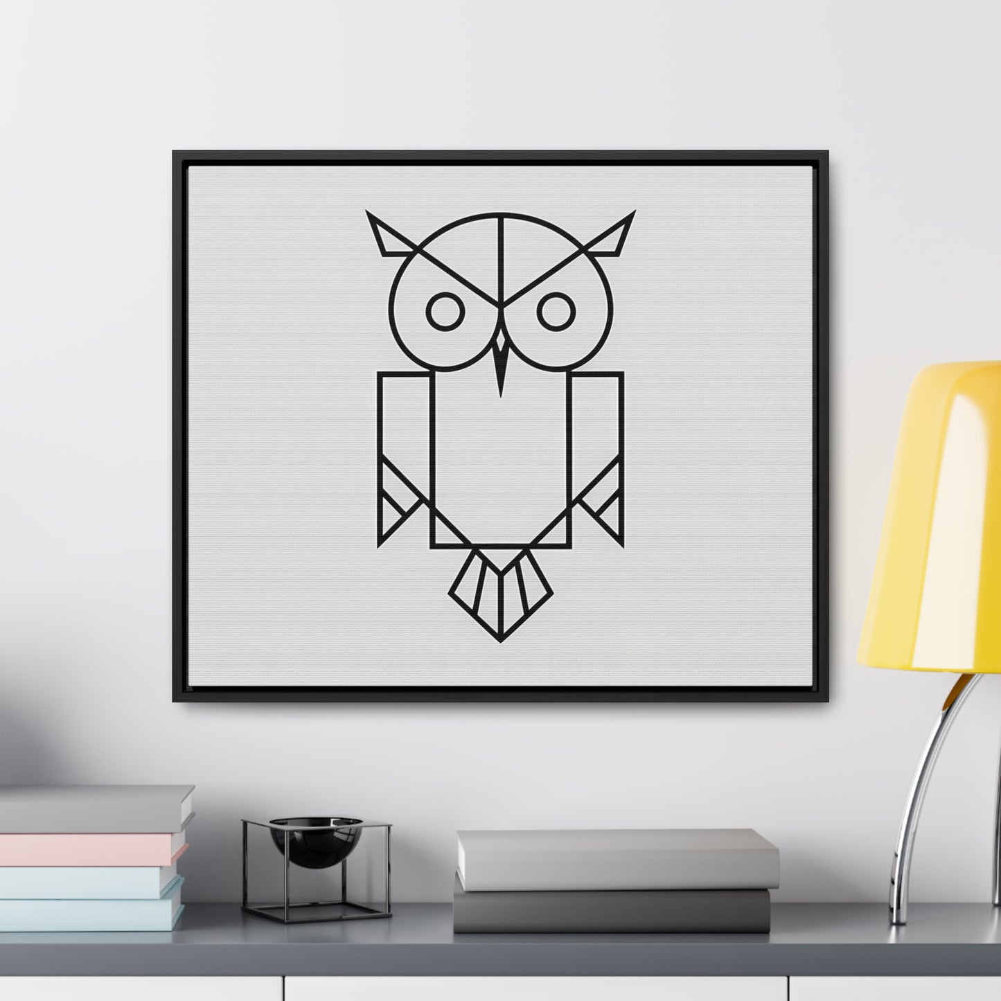 Geometric Owl - Gallery Canvas Wraps, Horizontal Frame