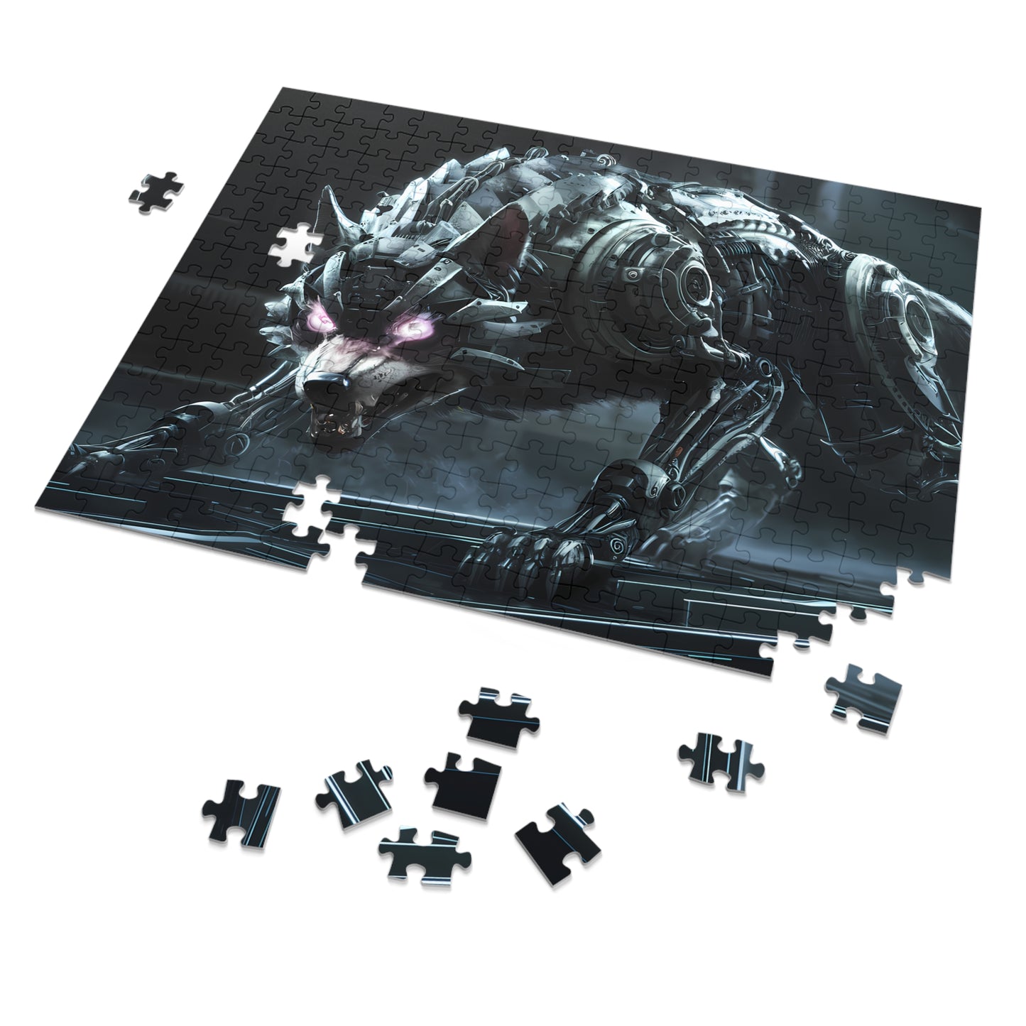 Cybernetic Wolf Sentinel - Jigsaw Puzzle (30, 110, 252, 500,1000-Piece)