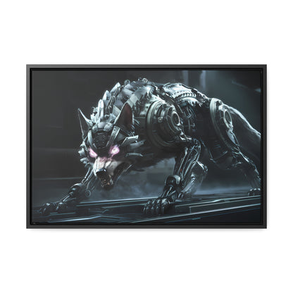 Cybernetic Alpha Wolf - Gallery Canvas Wraps, Horizontal Frame