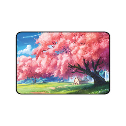 Idyllic cherry blossom and a hut - Desk Mat