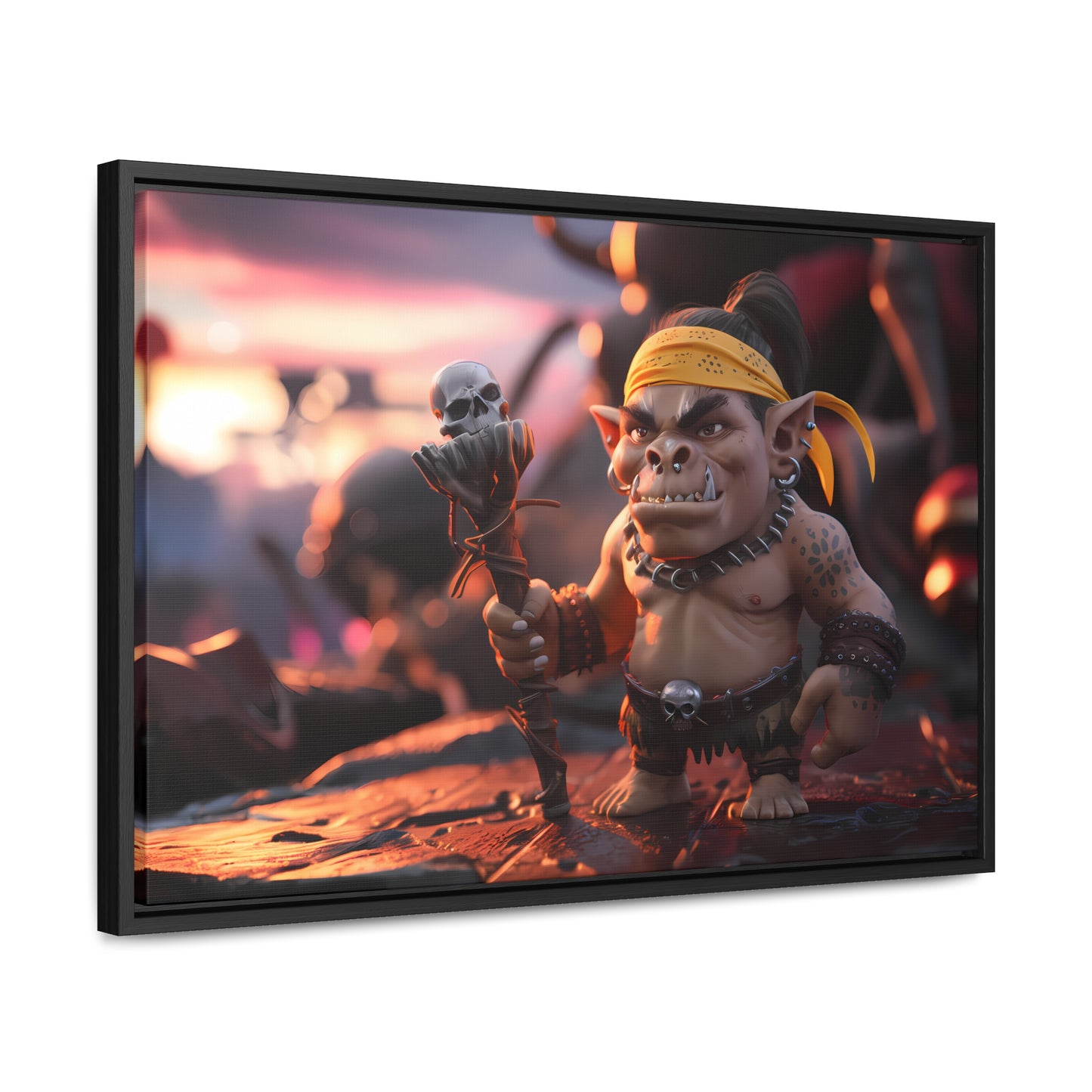 Goblin Warlord at Sunset - Gallery Canvas Wraps, Horizontal Frame