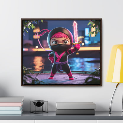 Blade of the Pink Ninja - Gallery Canvas Wraps, Horizontal Frame