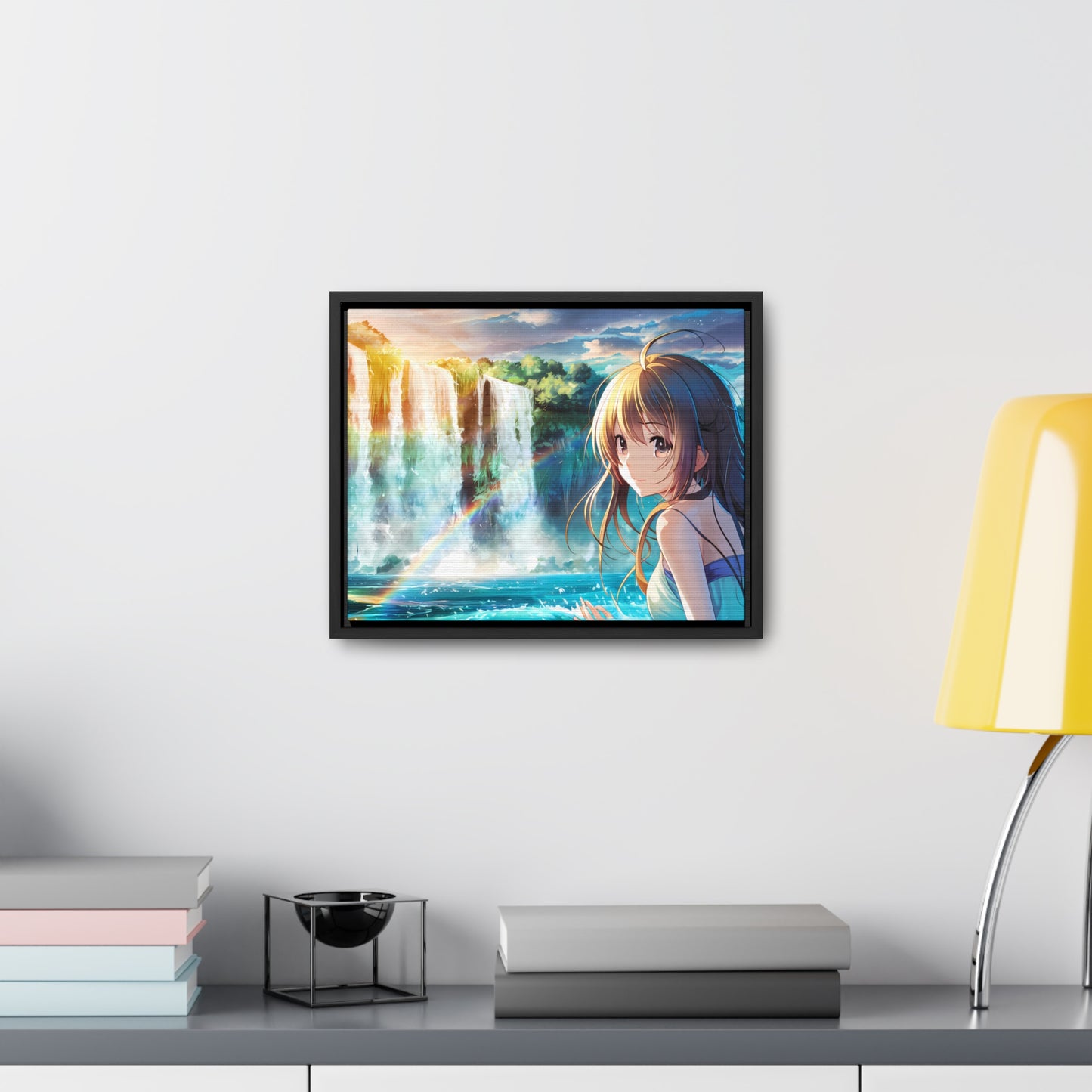 Whispers of the Waterfall - Gallery Canvas Wraps, Horizontal Frame