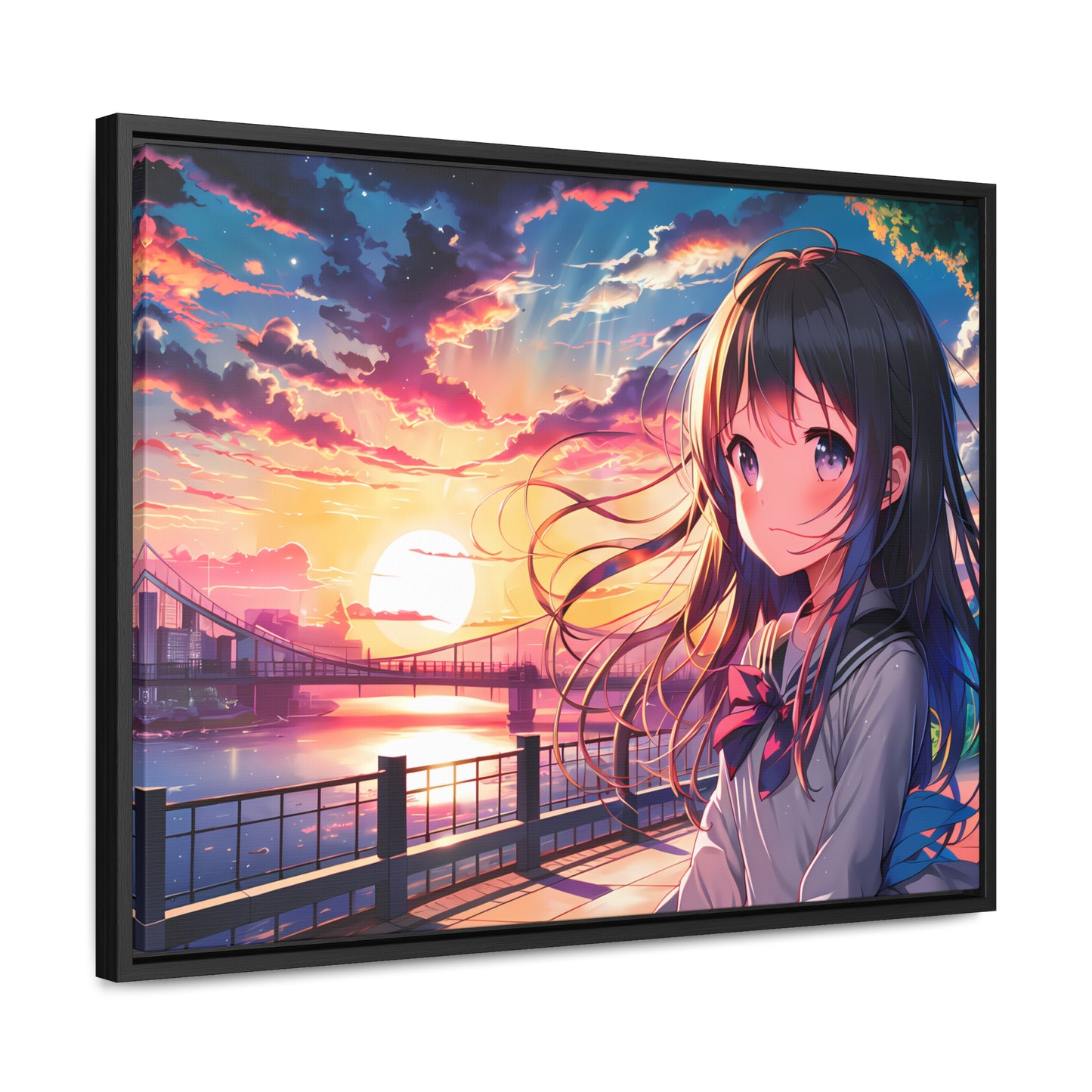 Sunset Reflections: A Silent Promise - Gallery Canvas Wraps, Horizontal Frame