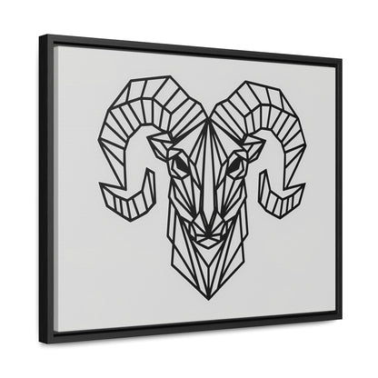 Geometric Ram's Head - Gallery Canvas Wraps, Horizontal Frame