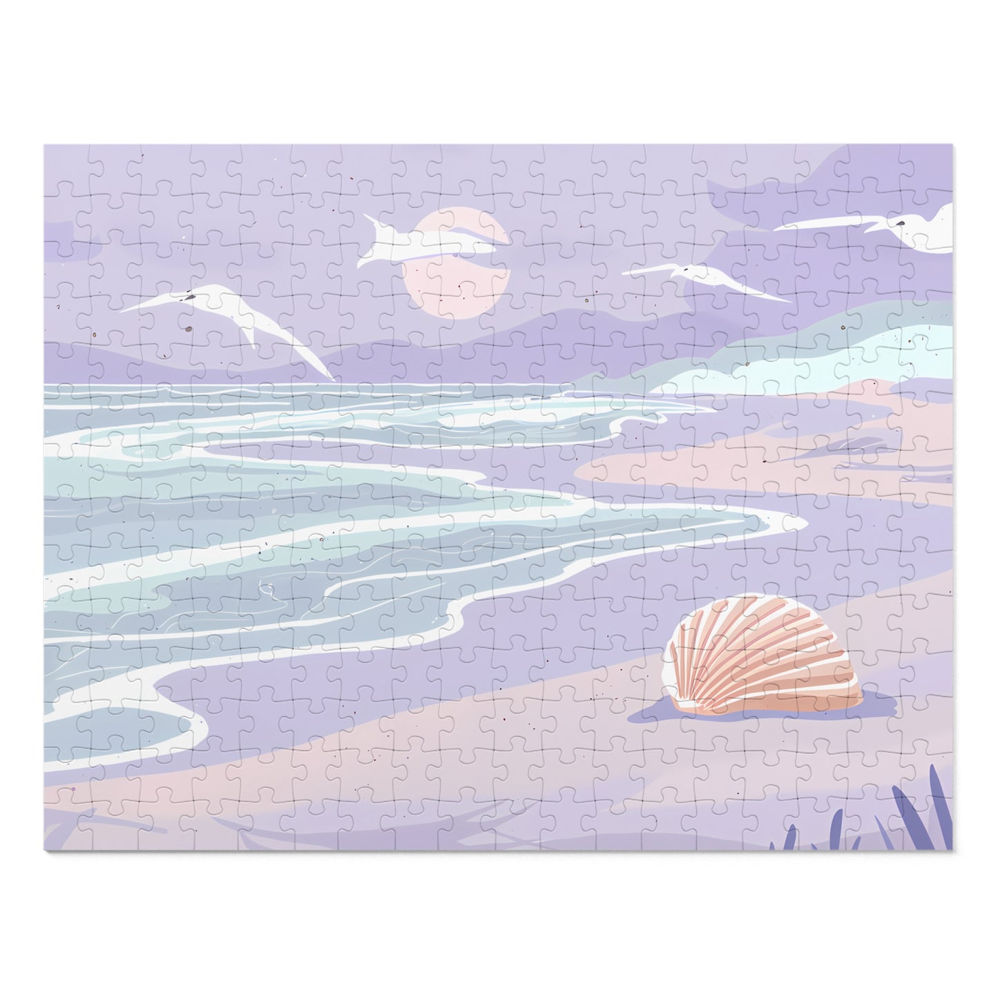 Serene Shoreline at Dusk - Jigsaw Puzzle (30, 110, 252, 500,1000-Piece)