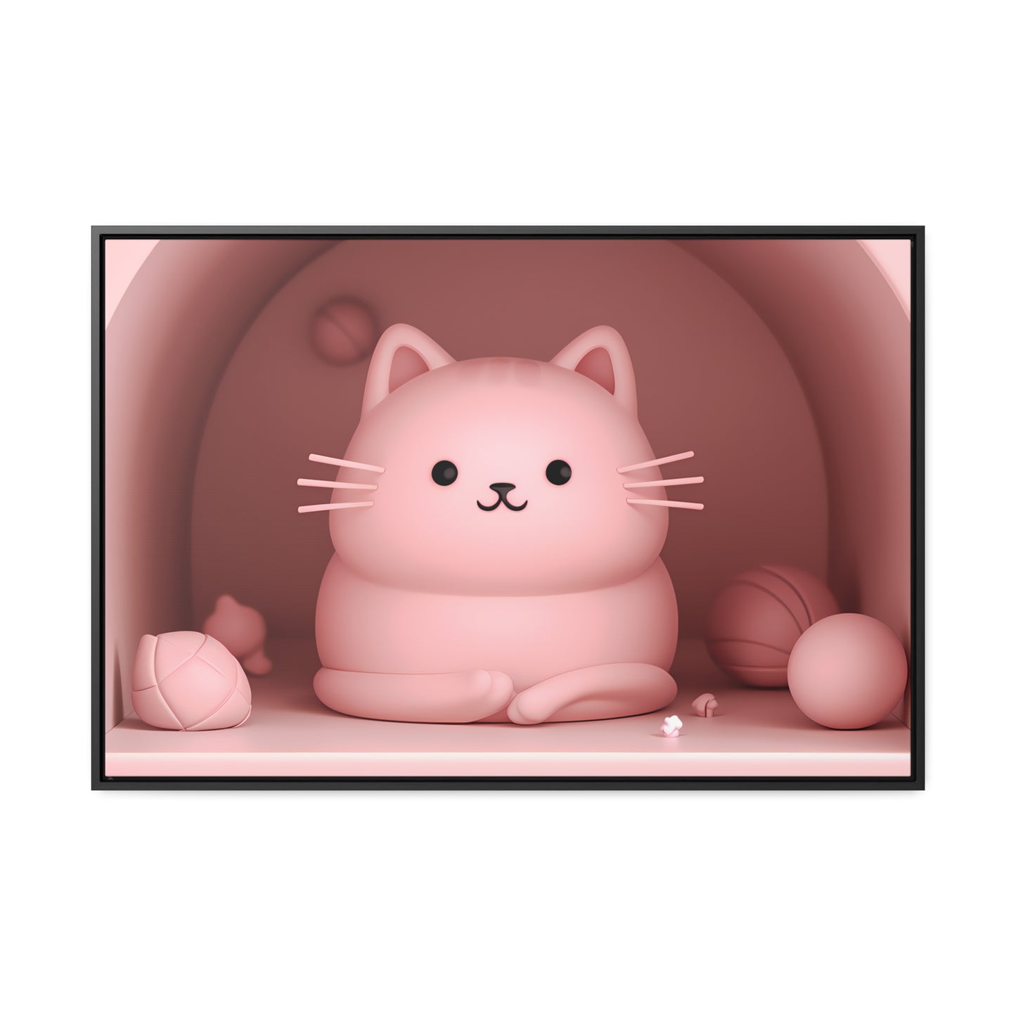 Purrfectly Pink Serenity - Gallery Canvas Wraps, Horizontal Frame