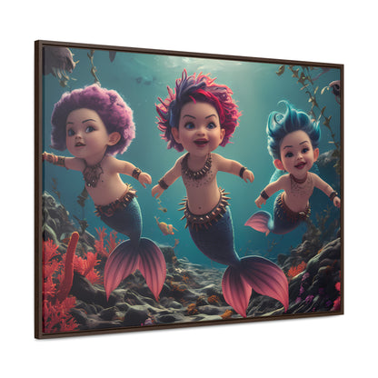 Aquatic Mischief - Gallery Canvas Wraps, Horizontal Frame