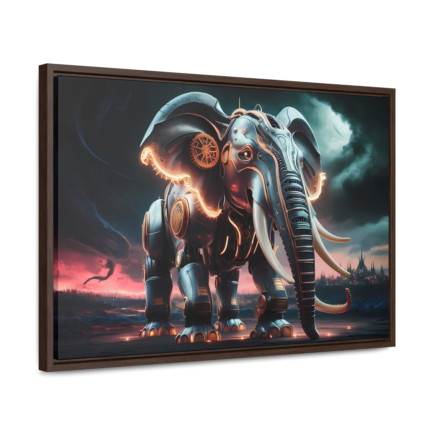 "Clockwork Titan" - Gallery Canvas Wraps, Horizontal Frame