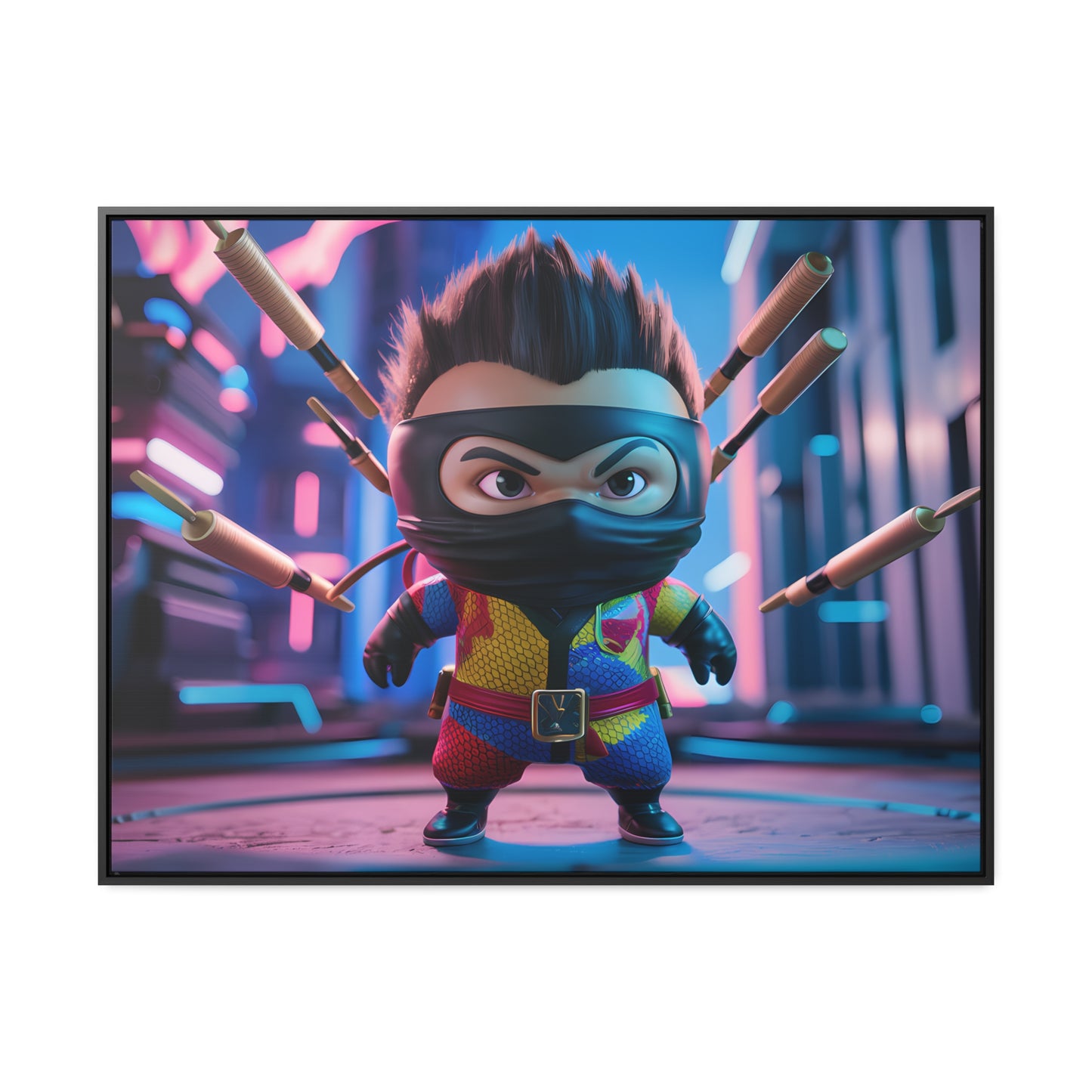 Ninja Toy Showdown - Gallery Canvas Wraps, Horizontal Frame