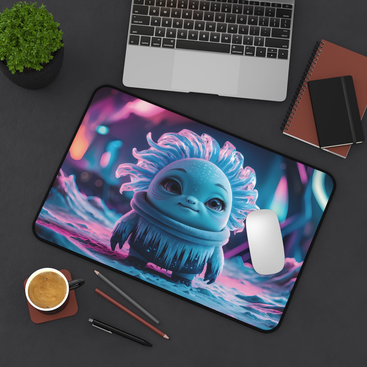 Cute Ice Alien - Desk Mat