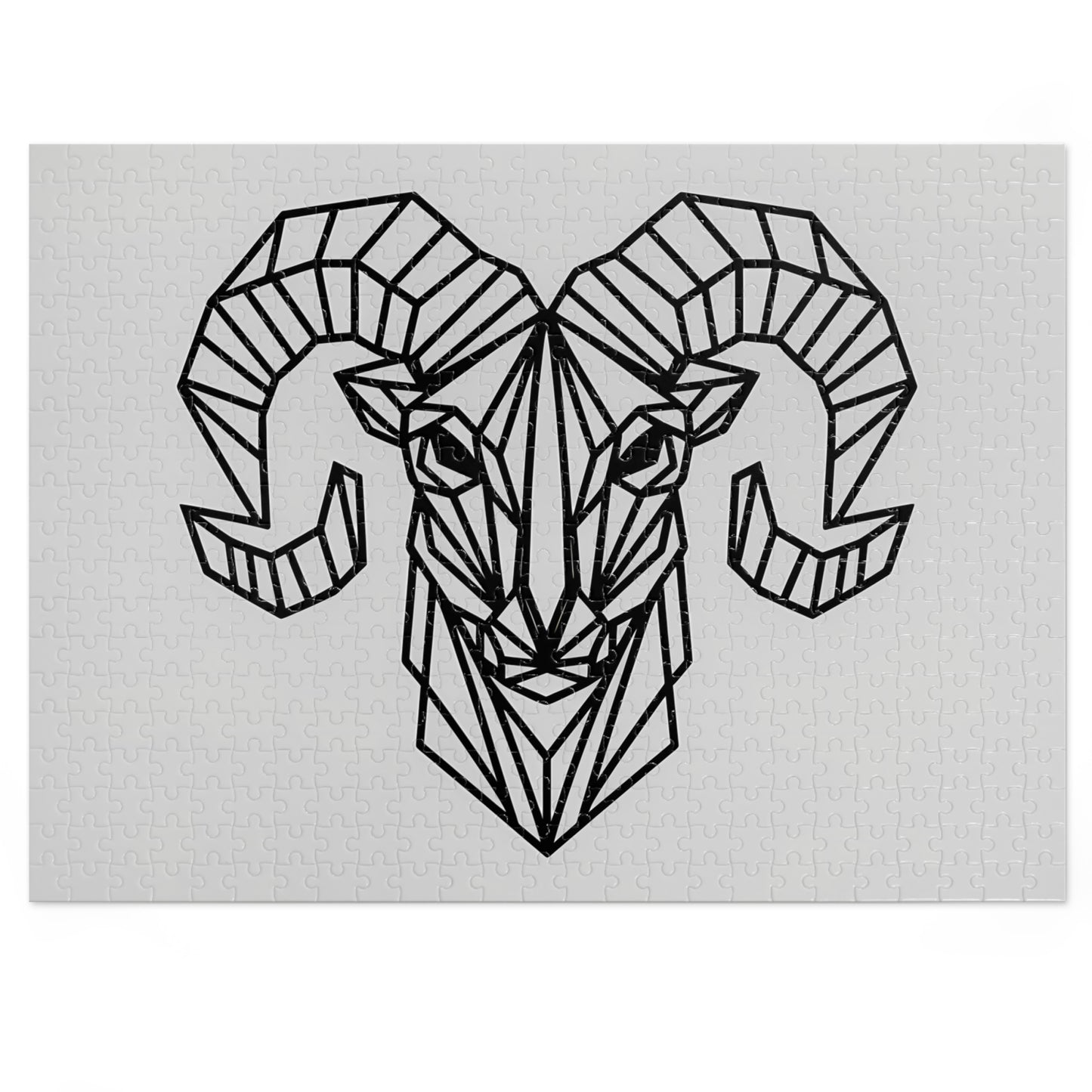 Geometric Ram's Head - Jigsaw Puzzle (30, 110, 252, 500,1000-Piece)