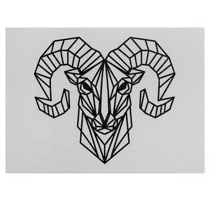 Geometric Ram's Head - Jigsaw Puzzle (30, 110, 252, 500,1000-Piece)