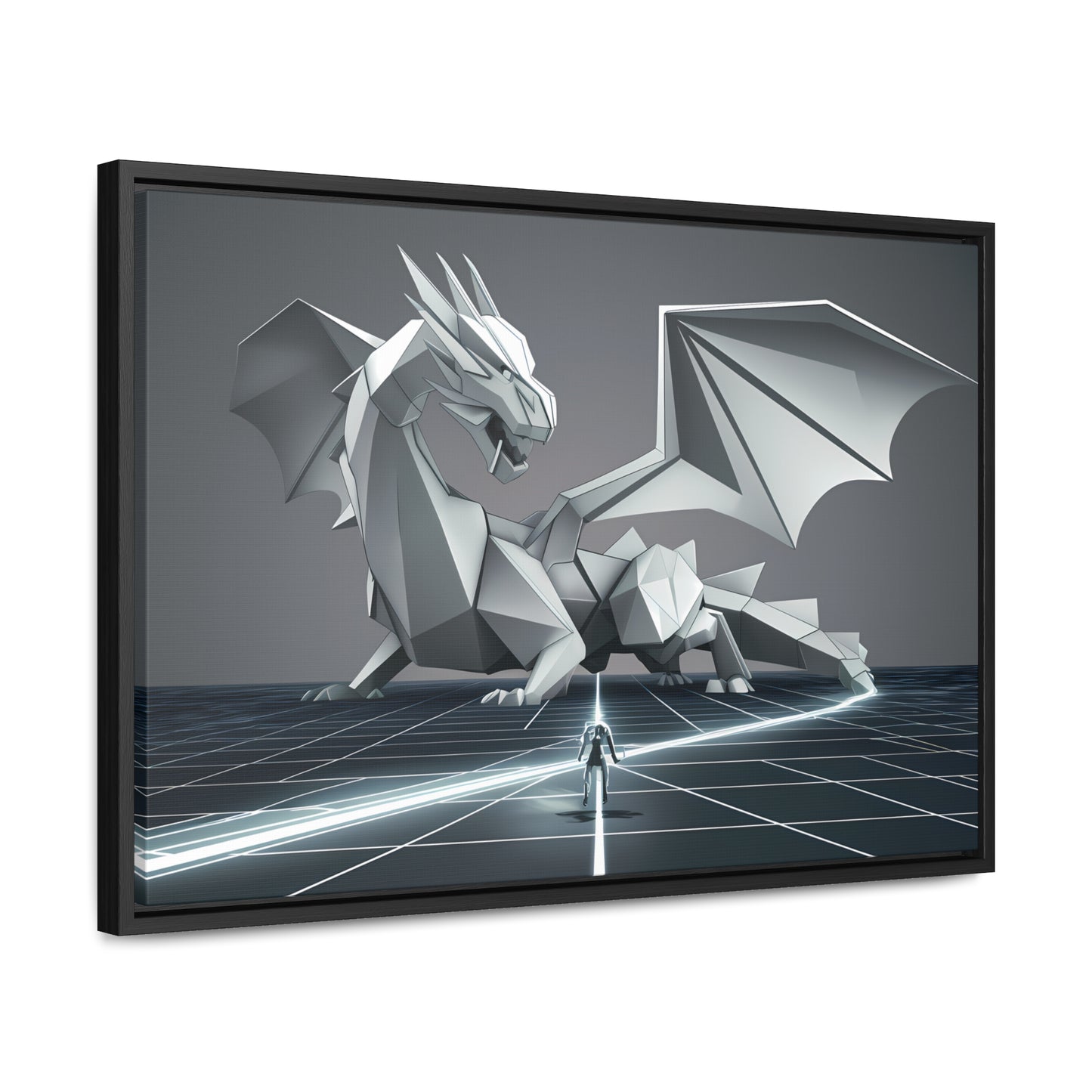 Confrontation in the Digital Realm - Gallery Canvas Wraps, Horizontal Frame