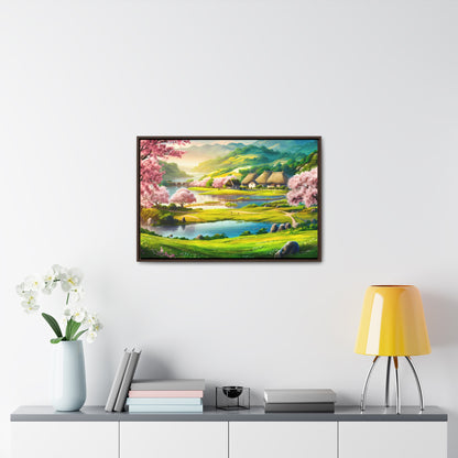 Serenity in Spring Meadows - Gallery Canvas Wraps, Horizontal Frame