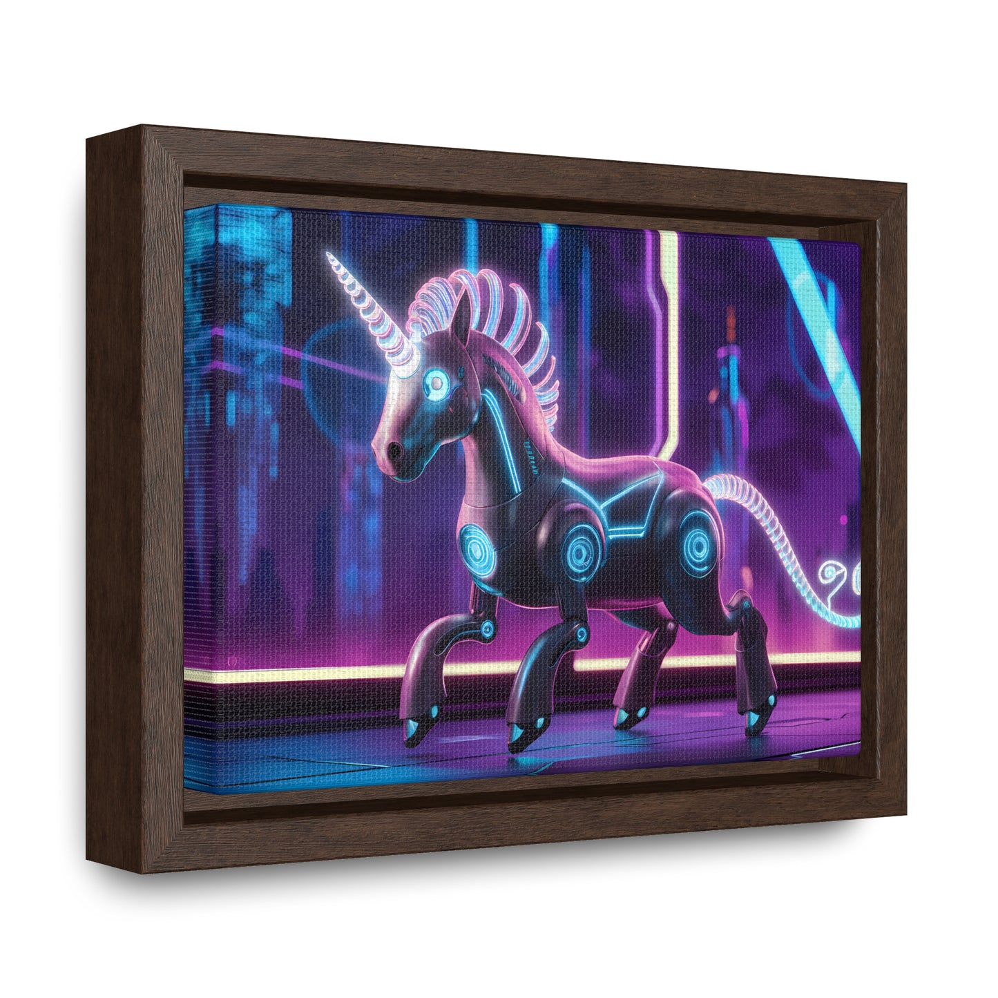 Cybernetic Unicorn - Gallery Canvas Wraps, Horizontal Frame