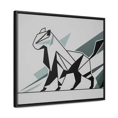 Fractured Feline Form - Gallery Canvas Wraps, Horizontal Frame