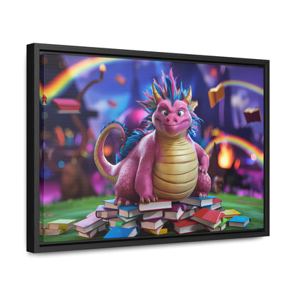 "Guardian of the Magical Library" - Gallery Canvas Wraps, Horizontal Frame