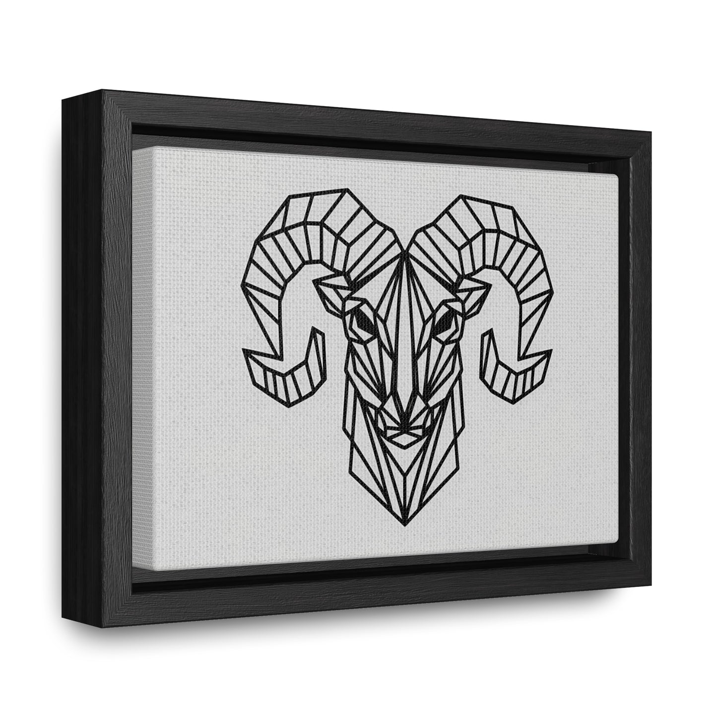 Geometric Ram's Head - Gallery Canvas Wraps, Horizontal Frame