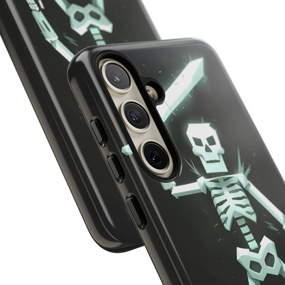 Geometric Skeleton Swordsman - Smartphone Tough Cases