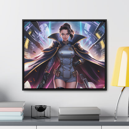 Commander of the Neon Storm - Gallery Canvas Wraps, Horizontal Frame