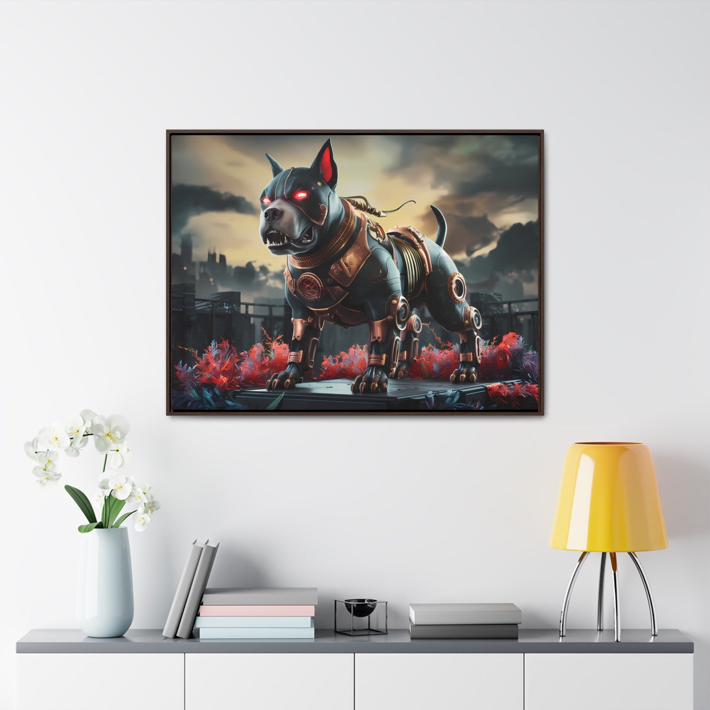 Cyberhound Sentinel - Gallery Canvas Wraps, Horizontal Frame