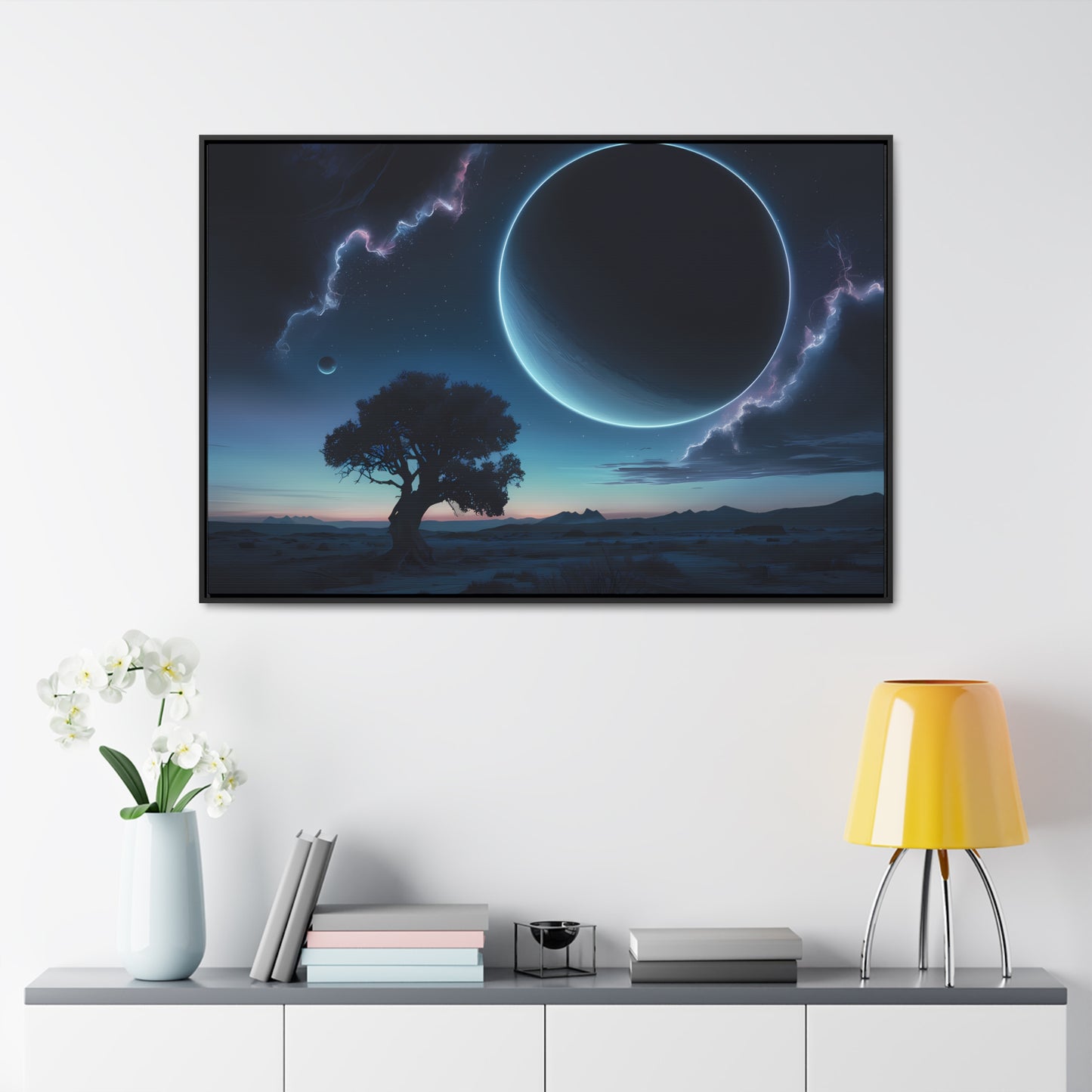 Eclipse of the Silent Horizon - Gallery Canvas Wraps, Horizontal Frame