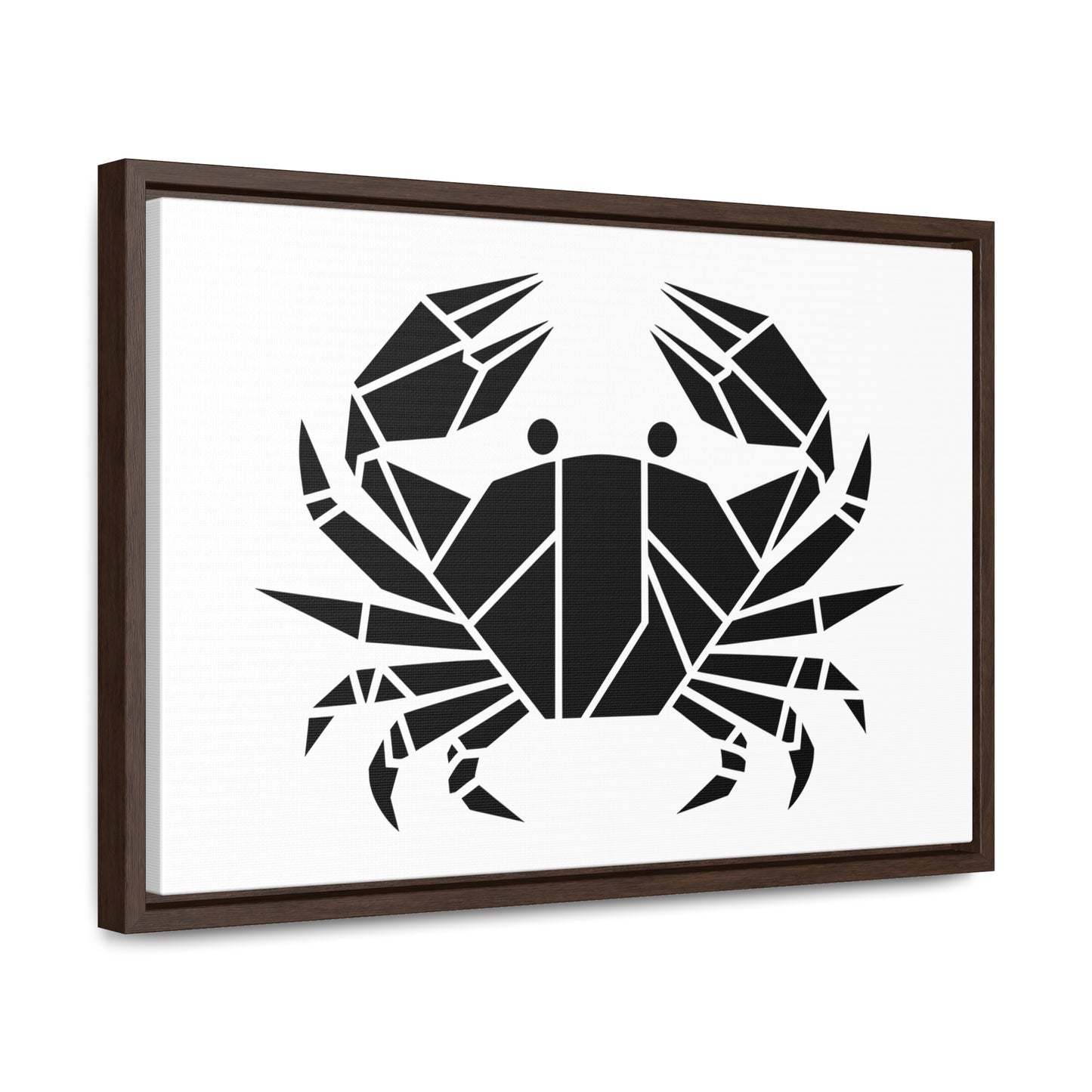 Geometric Crab Design - Gallery Canvas Wraps, Horizontal Frame