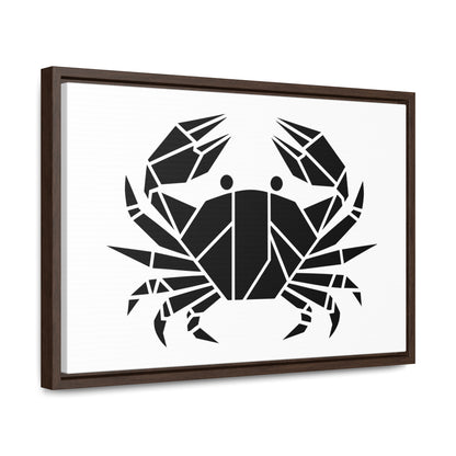 Geometric Crab Design - Gallery Canvas Wraps, Horizontal Frame