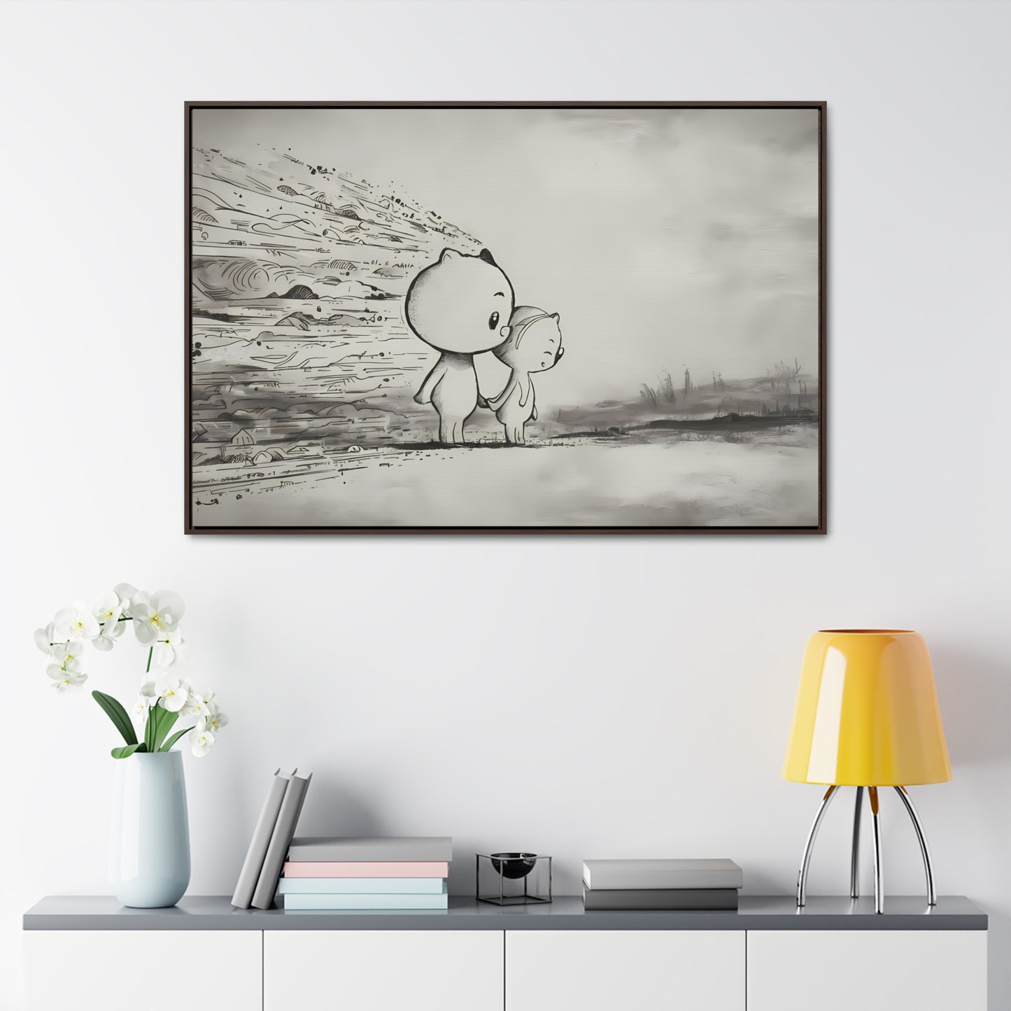 "Together Through the Storm" - Gallery Canvas Wraps, Horizontal Frame