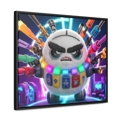 Battle-Ready Fluffbot: The Ultimate Arsenal - Gallery Canvas Wraps, Horizontal Frame