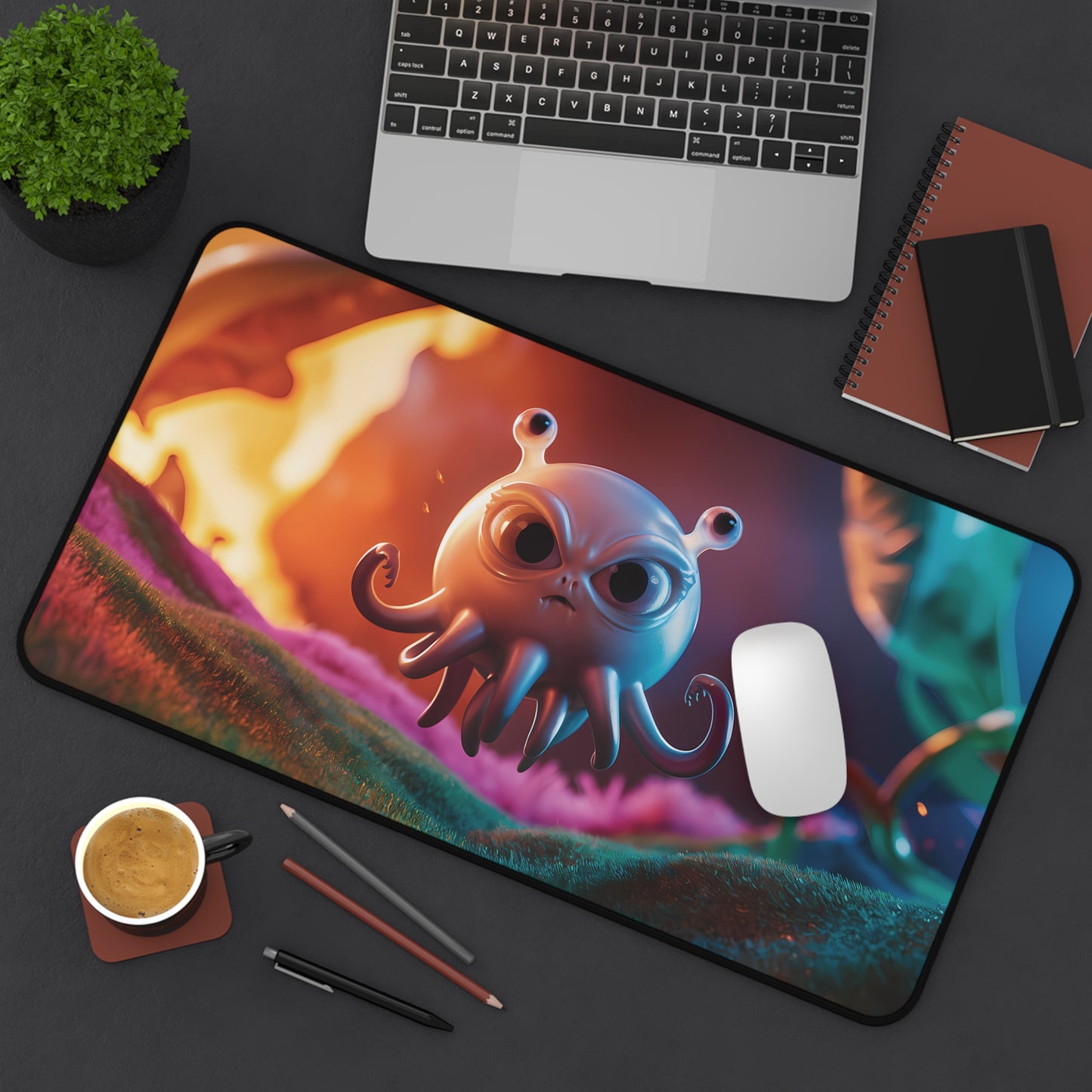 Cute Tentacle Alien - Desk Mat