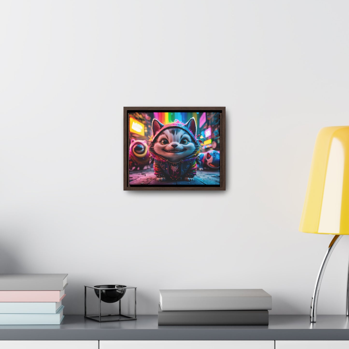 Cyberpunk Alley Cat Adventures - Gallery Canvas Wraps, Horizontal Frame